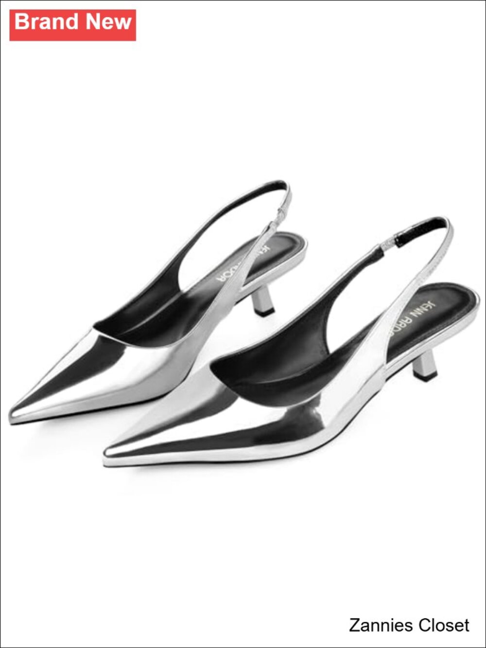 ✨ JENN ARDOR Women's Slingback Kitten Heel Pointed Toe Pump